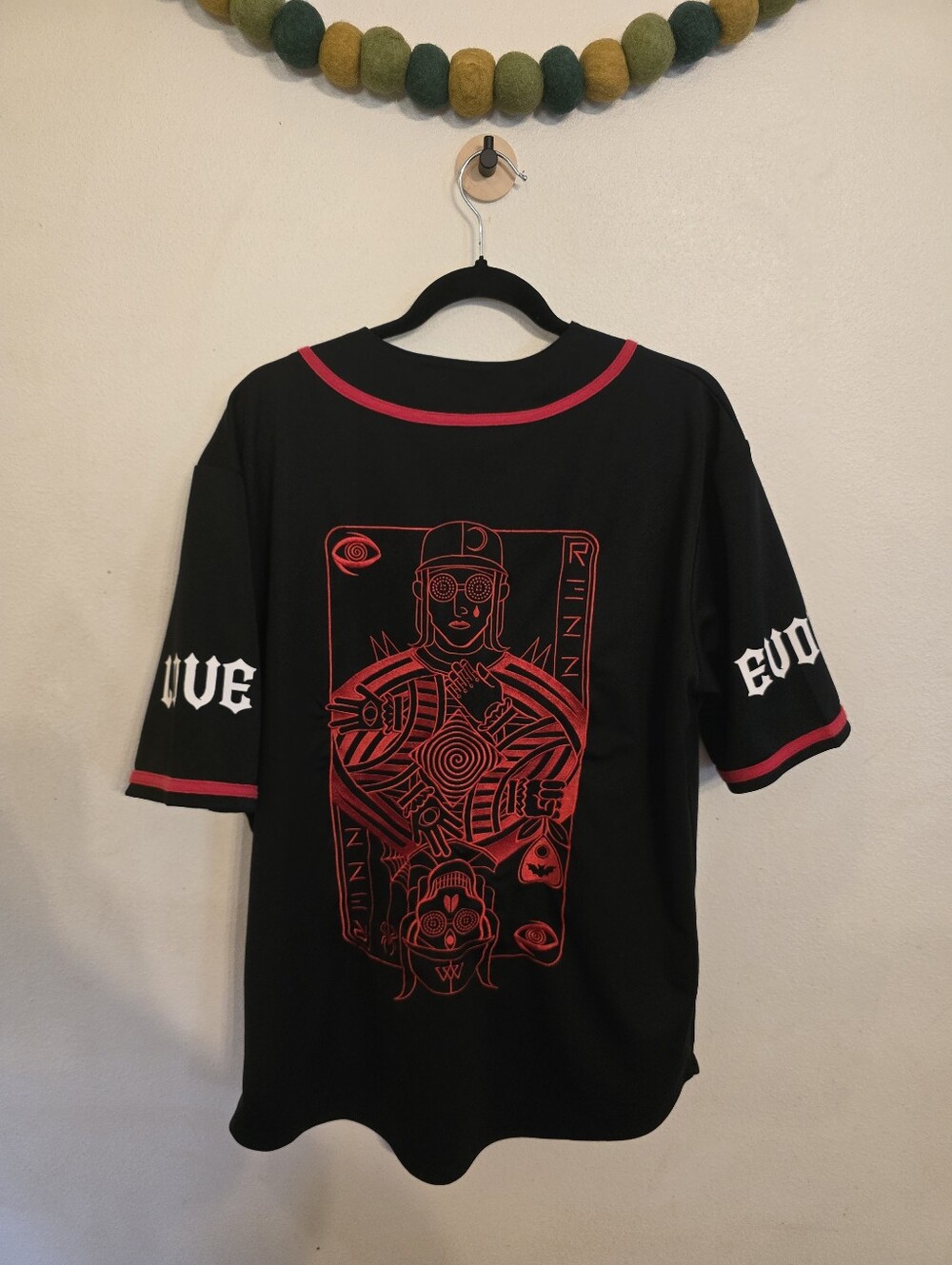 RARE Official Rezz Spiral Tour EDM Jersey Love Evol Size L Embroidered Button Up
